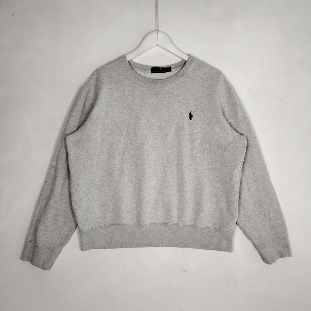 Polo Ralph Lauren Crewneck Sweatshirt Grey Embroidered Pony Size L RN 41381